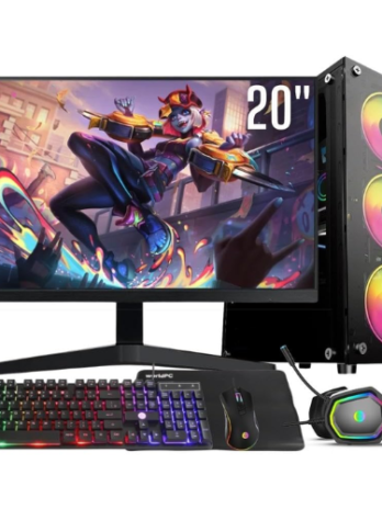 Computador Gamer Completo Intel Core i7 16GB SSD 512GB Kit Gamer com Headset Monitor 20″ Windows 10 3green Flash