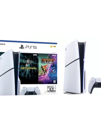 Console PlayStation 5 Midia Fisica Slim Branco 1TB Returnal e Ratchet e Clank Controle Sem Fio Dualsense Branco