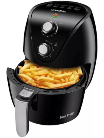 Fritadeira Sem Óleo Air Fryer 3,5L Mondial PretoInox 1500W AF-31